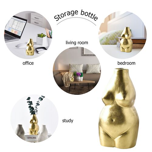 Female Body Plant Pot Indoor Ceramic Mini Statue Flower Plan