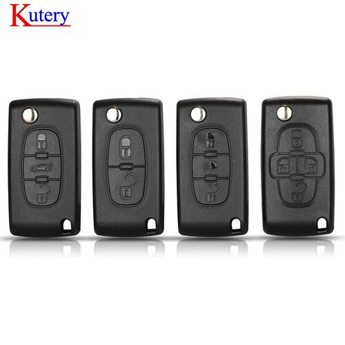2/3 Button Flip Fob C key Case Shell for Peugeot 207 307 3