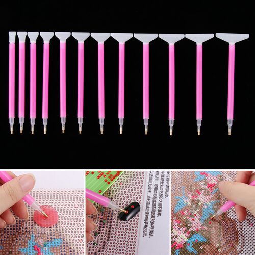 13Pcs 3-15 heads DIY 5D Diamond Painting Point Drill Pen Emb