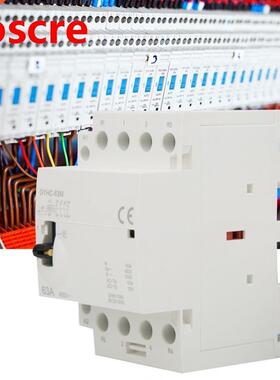 4P Manual AC Contactor 63A 220V 50H DIN Rail Household Cont