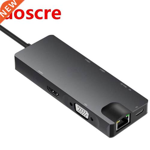 USB C Hub, 8-In-1 USB C Adapter with 4K USB C to VGA, USB C