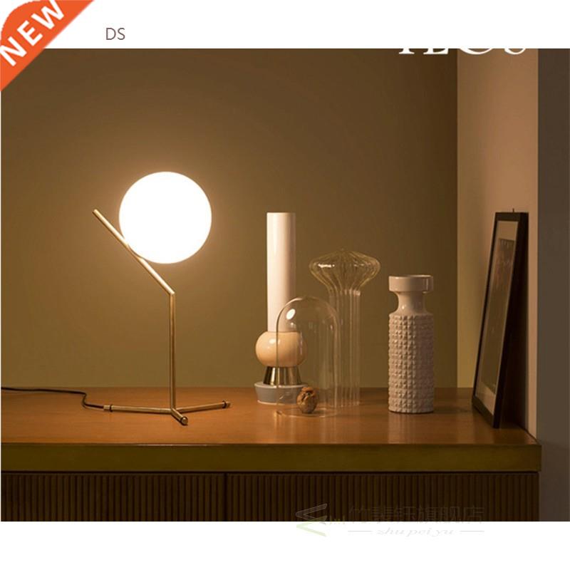 Morden Silver Gold Glass Table Lamp Study Living Room Bedroo