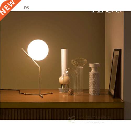 Morden Silver Gold Glass Table Lamp Study Living Room Bedroo