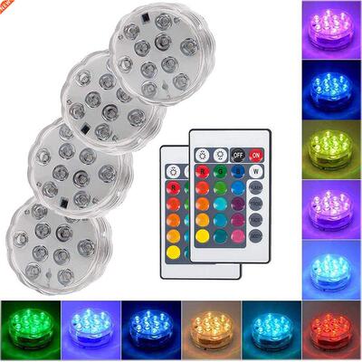 Pool Lights 10 Led Remote Controlled RGB Submersible Light U