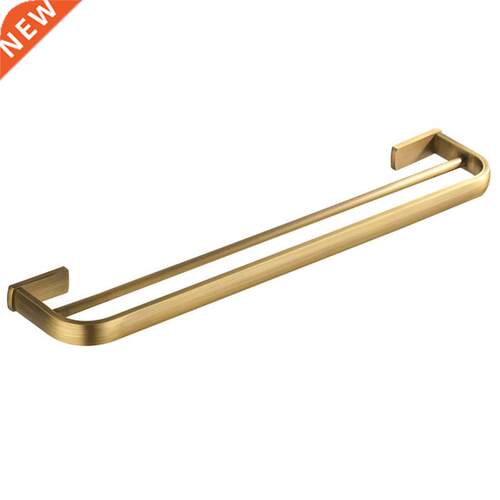 Bathroom Brass Material Simple Double-Bar Towel Rack Bathroo