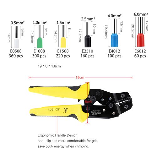 PARON Crimping Tool Pliers Wire Stripper AWG24-10 Wire Termi