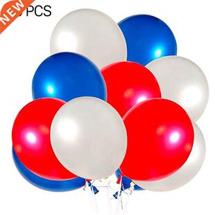 60 Pack Red White and Blue Balloons 12 Inch Latex Party Ball