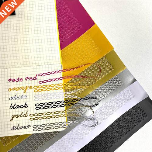 Korean Ins Bronzing Striped Chain Stickers  Creative Hand