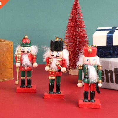 3pcs Nutcracker Puppet Ornaments Desktop Decoration Cartoons