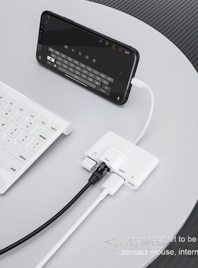 Hub RJ45 Ethernet HDMI to ligning Adapter for iPhone11Pro