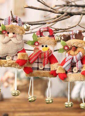Christmas Ornament Plush Doll With Bell Wood Sign Christmas