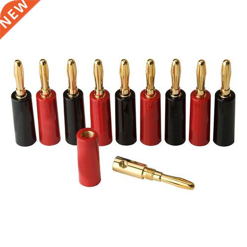10x Easy Fx Banana Plugs 24K Gold Plated