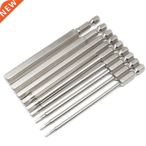 10Pcs S2 Steel Inch Magnetic Hexagon 100Mm Hex Driver Bit Se