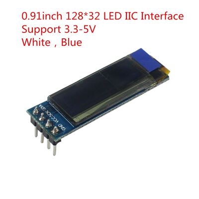 0.91 Inch 12832 White and Blue Color 128X32 OLED LCD LED Dis