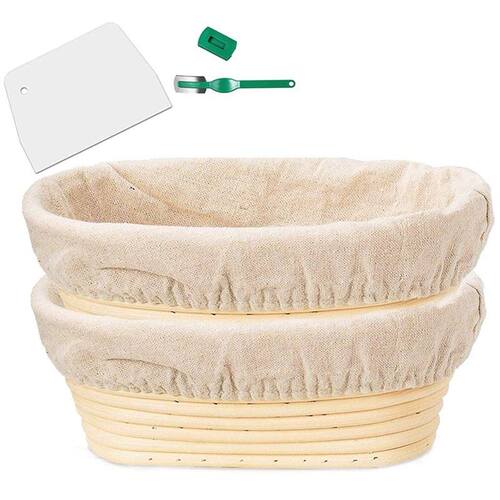 Banneton Proofing Basket Set - Artisan Sourdough Bread Baker