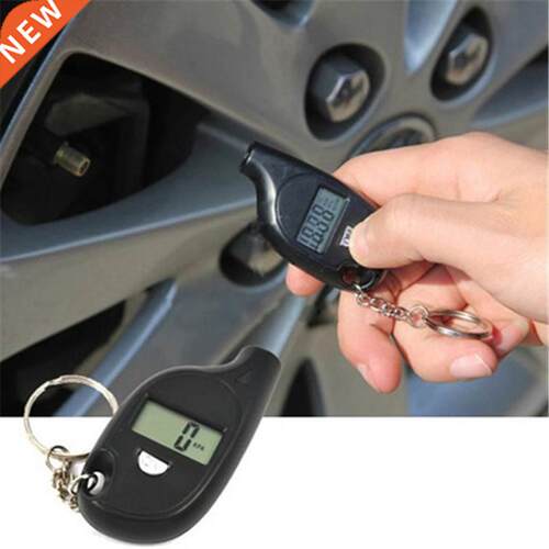 Keychain Style Tire Gauge Digital Lcd Display Car Air Pressu