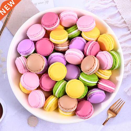 12/24Pcs Kawaii Resin Macaroon Miniature Flatback Cabochon A