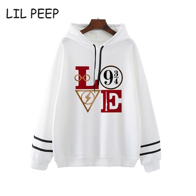 Love Print Blossom 2020 Ulzzang Girl Hoodies Casual Long Sle