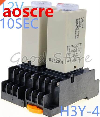 1SET H3Y-4 0-10Sec 12V Time relay power delay controller ST