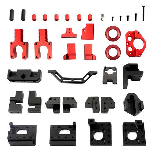 3D Printer Mount Frame Kit Black Red CNC Machined Metal Prin