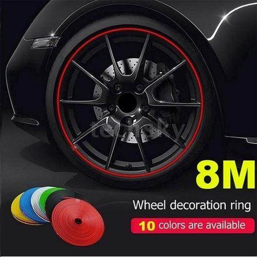 8 Meters Car Wheel Rim Sticker Wheel Decoration Auto Tire Ri