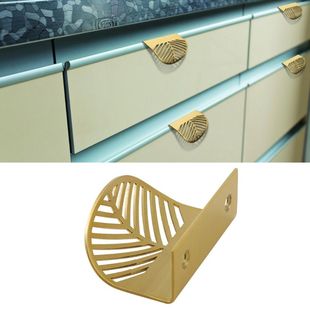 Leaf Shape Brass Door Knob Furniture Handles Drawer Pulls Ca