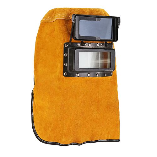 Leather Hood Welding Helmet Mask Solar Filter Lens Welder Se