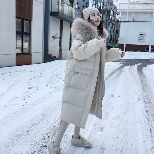 2020 Women Double Sided Down Long Jacket Winter Turtleneck W