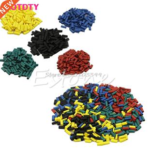 500Pcs Heat Shrink Wire Wrap Sleeve Car Electrical Cable Tub