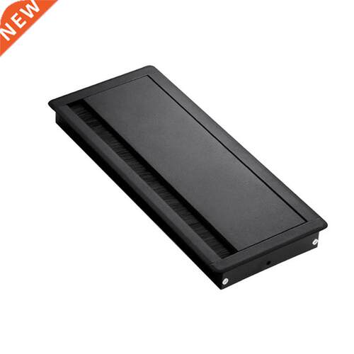 1PC Aluminum Alloy PC Desk Rectangle Wire Cable Grommet Offi
