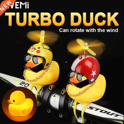 Bicycle Light Cartoon Little Yellow Duck Helmet Head Light S