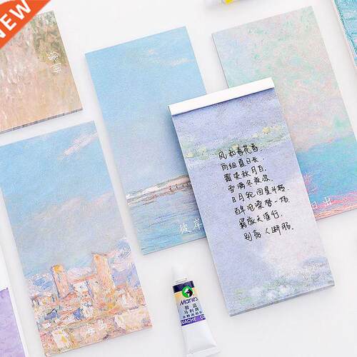 Creative oil painting Memo Pad N Times Sticky Notes Memo No