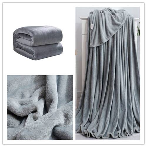 Solid Soft Living Room Bedroom Air-Conditioning Bed Blanket