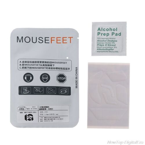 1 Set 0.6mm Thickness Replace White Curve Edge Mouse Feet Mo