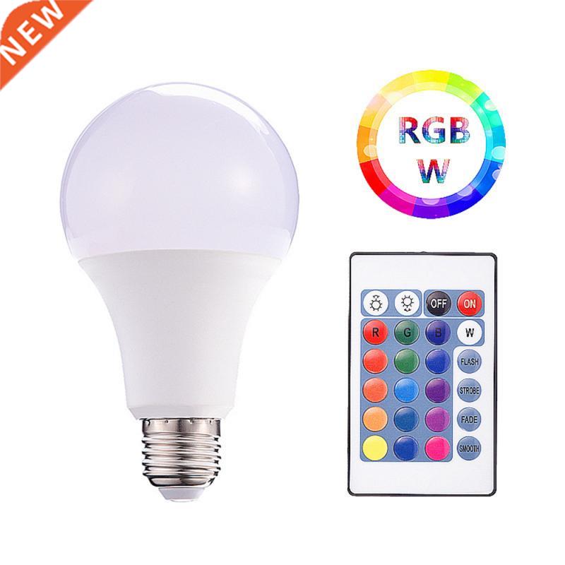 E27 RGB LED Bulb Lights 3W 5W 10W 15W RGB Lamp Changeable Co