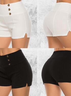 Summer Women Shorts High Waist Office Wear Casual Wide Leg
