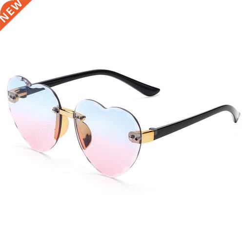 New Heart Rimless Sunglasses Ocean Lenses UV 400 Protection