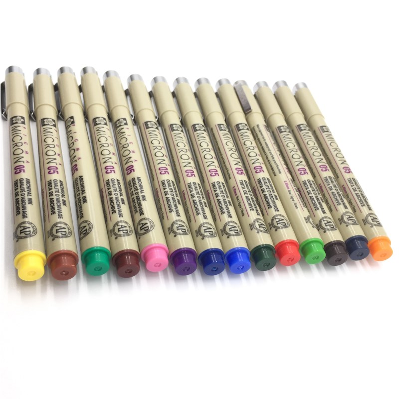 Micron Liner Pen Set of 8/14colors  0.25mm 0.45mm Color Fine