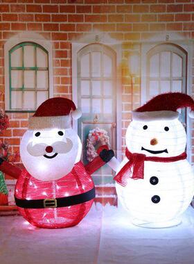 Christms Snowmn LED Lmp Outdoors Grden Decortion Christ