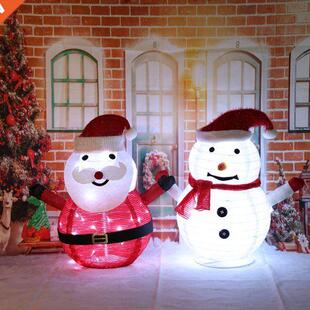 Christms Snowmn LED Lmp Outdoors Grden Decortion Christ
