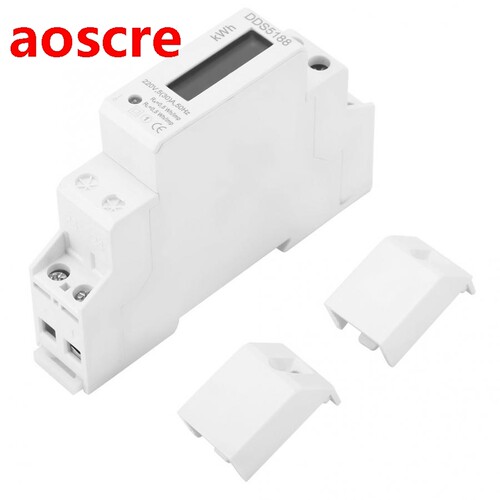 Digital Energy Meter LCD 220V Single Phase DIN-Rail 5-30A El
