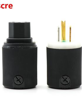 Pair Hubbell HBL8215G Pure Copper Plated Gold Plated US Vers