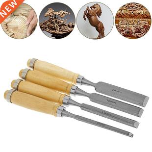 Sculpture Too 4Pcs Wood Woodworking Hand Chisel Set Flat