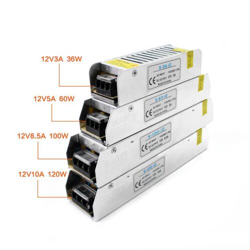 AC/DC Long Bench Transformer 12V LED Driver Adapter Power Su