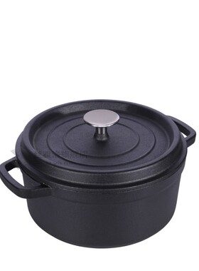 24cm Cast iron Dutch Oven Cast Iron Saucepan Soup Pot 3.8L 2