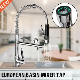 Ktchen Chrome Pull Out Sde Sprng Faucet Sprayer 360 Rotat
