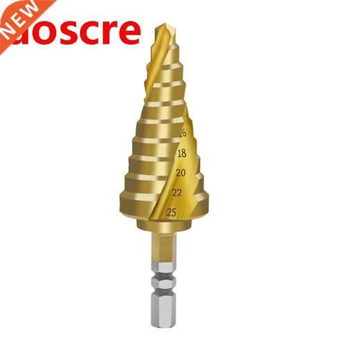 6-25mm Pagoda-Shaped Step Cone Drill Bit Spiral Hex Shank HS