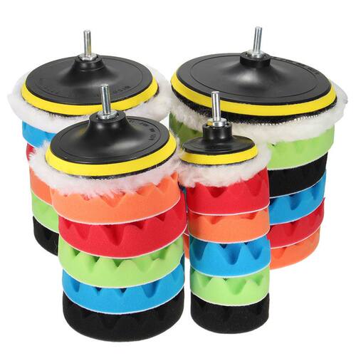 7 Pcs 3/5/6/7 Inch Roundness Polishing Waxing Buffing Pad Sp