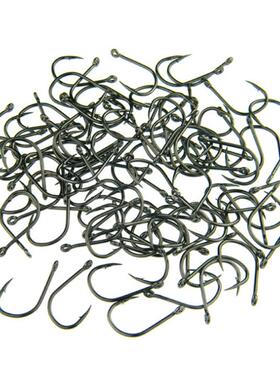 100pcs/lot High Carbon Steel Fishing Hook Barbed 3#-12# Shar