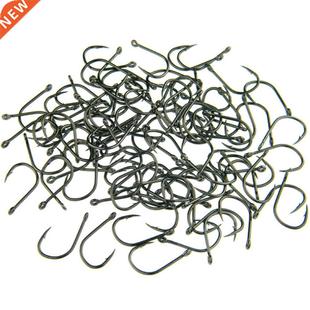 100pcs/lot High Carbon Steel Fishing Hook Barbed 3#-12# Shar